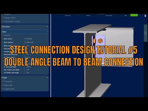 Double angle beam to beam design steel shear connection design using Ram connection
