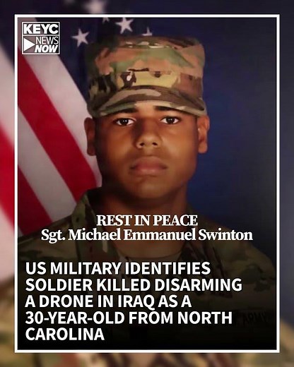 US military identifies soldier killed disarming a drone in Iraq as a 30-year-old from North Carolina
