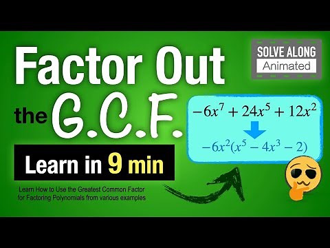 Factor Out the GREATEST COMMON FACTOR! 👈 | How to Use the GCF for Factoring Polynomials