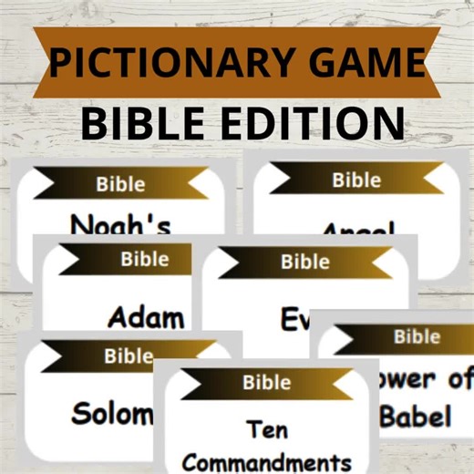 Bible Pictionary Game: Christian Charades, Group Activity (PDF) - Etsy