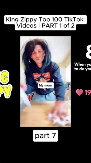 King Zippy Top 100 TikTok Videos PART 1 of 2