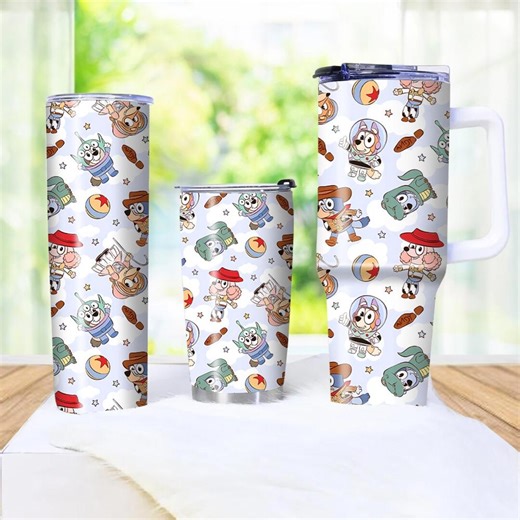Adorable Cartoon Character Travel Mug Fun and Whimsical Design Cute Animated Characters Insulated Tumbler Perfect for Kids - Etsy