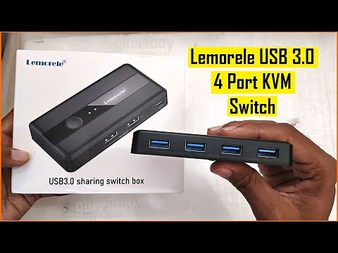 Lemorele USB 3.0 Switch KVM 2 computer sharing 4 USB Ports