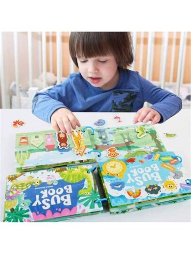 Busy Book For Toddlers, Early Learning Alphabet Animal Recognition Book, Montessori Quiet Pre-School Learning Toy, Sensory Book Toddler Learning Activity Book, Children's Educational Toy, Touch And Feel Book, Children's Activity, Busy Board, Alphabet, Toddler Activity Book, Touch And Feel | SHEIN