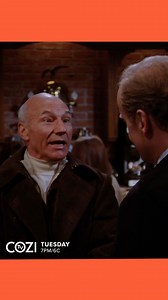 5.3K views · 122 reactions | Calling all trekkies. Sir Patrick Stewart guest stars on Frasier in "The Doctor is Out" this Tuesday! Make it so... or make it to your set anyway. Don't have an antenna or cable TV? You can stream COZI TV on HuluLive! | Cozi TV | Facebook