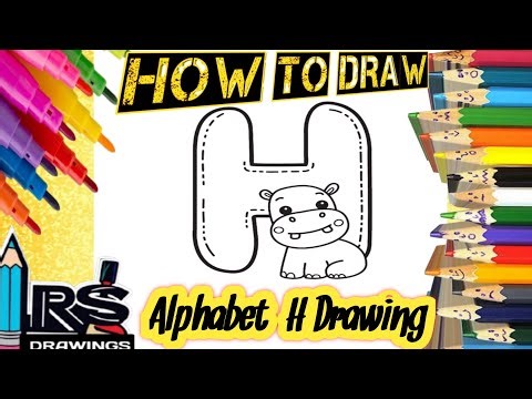 How to draw H FOR Hippo🦛ABC Drawing for Kids |Learn to Draw A-Z Alphabet Step by Step | Fun & Easy