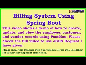 Billing System using Spring Boot - Add / update / View / Validation demo for Customer employee