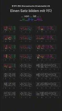 Level 1 | 이다 | Koreanische Grammatik #4 | Mit 이다 den ersten koreanischen Satz bilden