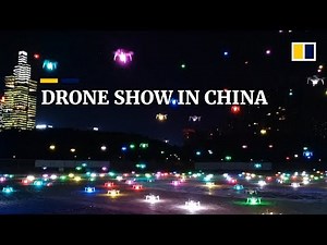 More than 500 drones light up the night sky in southern China drone show