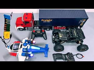 Unboxing | R/C Container Truck 1:24, R/C Rock Crawler 1:16, Combat Helicopter with 3D Lights