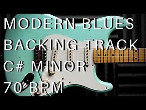 Modern Blues Guitar Backing Track (John Mayer Style) | C# Minor (70 bpm)