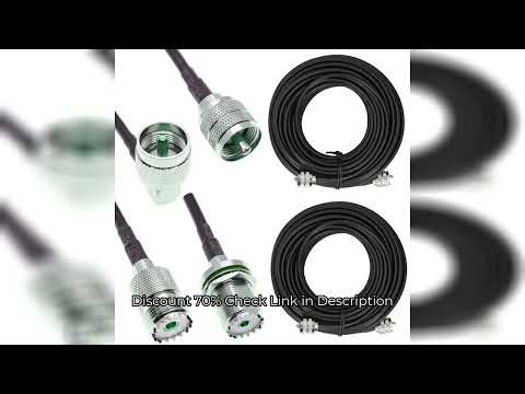 RG58 coax coaxial UHF PL-259 SO239 connectors amateur ham CB radio antenna cable Connector Brass RF