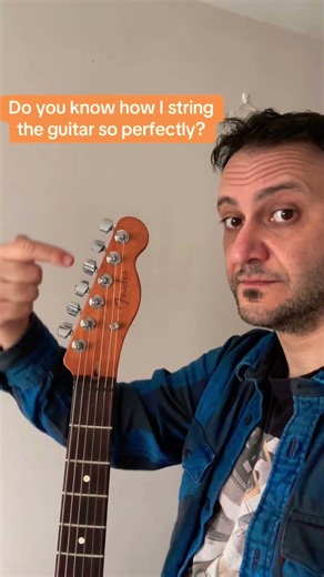 How to string you guitar perfectly. #telecaster #luthier #guitar #music #guitarist
