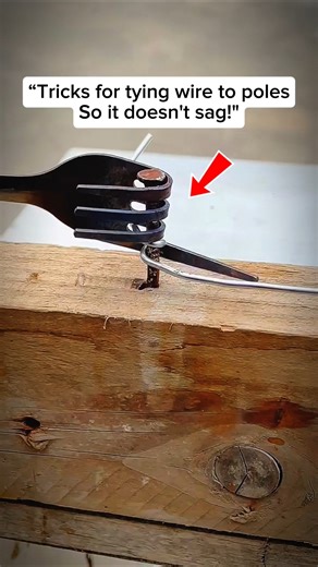 Super Strong Wire Tie Using Only a Fork & Nail 😳