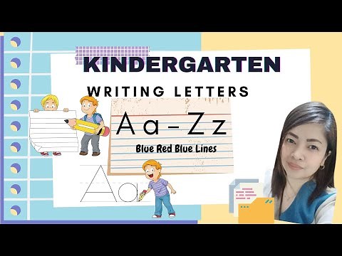 Writing Letters Aa-Zz | blue-red-lines | Kindergarten