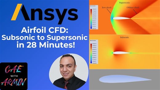 ANSYS Fluent Tutorial | Airfoil Simulation of Subsonic, Transonic & Supersonic Flow! | Armin Hashemi
