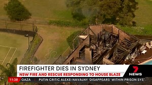 A firefighter has tragically died while responding to a house fire at Grose Vale in Sydney's north west. More details: https://7news.link/3tfigNA 7NEWS at 6pm. #7NEWS | 7NEWS Sydney
