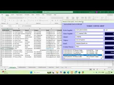 Tugas UAS Demonstrasi Aplikasi Excel Berbasis VBA pada Nordu Coffee Shop