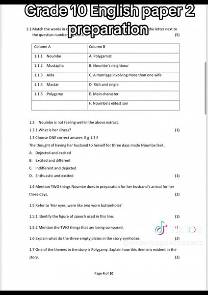 Grade 10 English Exam Preparation Tips