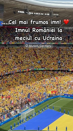 Imnul României la meciul cu Ucraina, cântat de toti suporterii de pe Allianz Arena #Euro2024 | We Love Sport