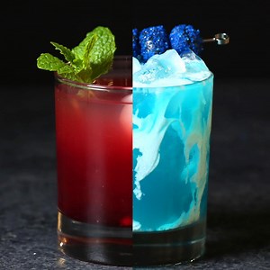 The choice is yours when you make these red and blue cocktails for the release of The Matrix Resurrections! In theaters and on HBO Max December 22. | Tasty