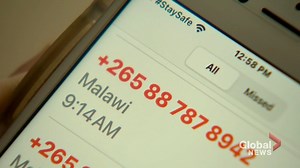 WATCH: A new telephone scam is targeting the 306 area code, an annoyance that could be costly if you pick up — via Allison Bamford. READ MORE: https://globalnews.ca/news/7813331/sasktel-uptick-international-spam-calls-saskatchewan/ | Global Saskatoon