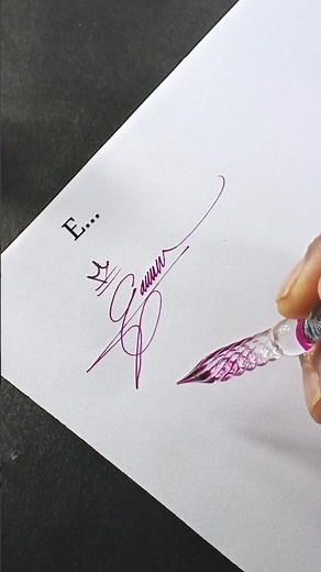 Stylish E Letter Signature Design | Easy Autograph Tutorial #Shorts