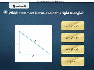 The Pythagorean Theorem - Quiz - Level HQuestion 3Which stat... | Filo