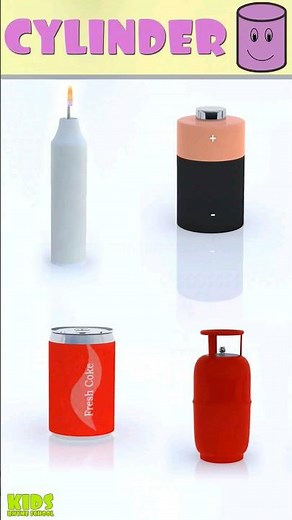 Cylindrical Shape with Examples #kidslearning #english