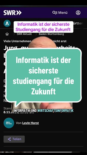Fleißige Informatik Studenten die auf mich hören, werden einen sicheren Job bekommen :) #informatik #studium #bachelor #programmieren #ki