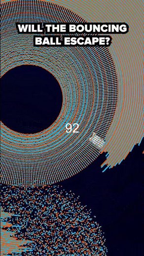 Can it escape? 🤔 #satisfyingvideo #physics #bouncingball
