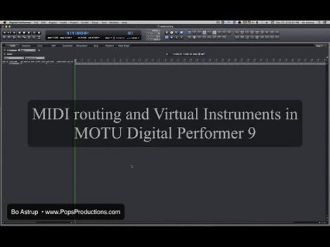 Midi routing to Virtual Instrument in MOTU Digital Performer 9