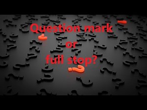 Grammar for kids: question marks or full stops