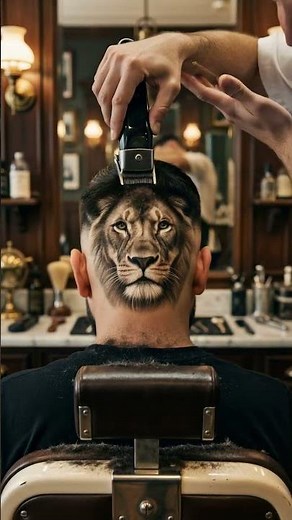 The Lion Hair masterpiece | Hyper-Realistic Barber Art Transformation #barbershop #hairstyle