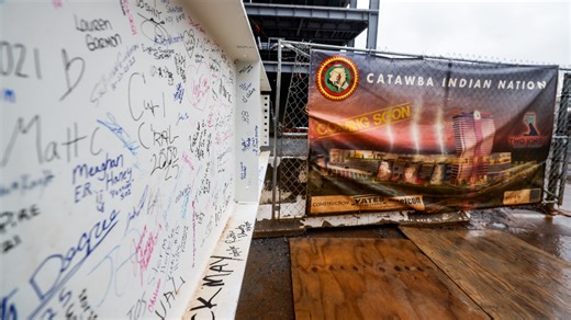Two Kings Casino is topped off with ceremonial beam
