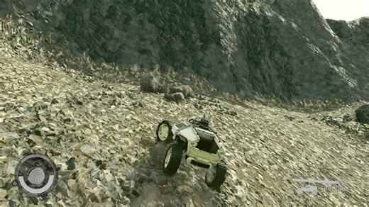 The roving experience in Starfield is a game of overcoming terrain using wheels and thrusters. Here we have large areas with lots of terrain variety, outposts, weather, even earthquakes - making it over these is satisfying