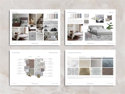 Interior Design Mood Board Template Interior Design Portfolio Template Interior Design Proposal Template Interior Design Moodboard Template - Etsy