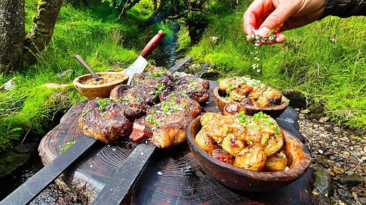 How to grill the perfect steak over open fire... then the crust speaks for itself