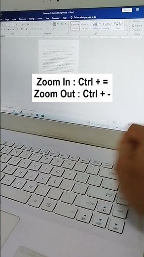 Zoom In or Zoom Out by Keyboard Shortcut
