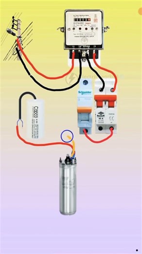 Starting and loading capacitor wiring diagram...