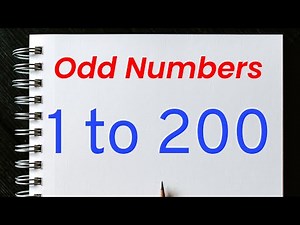 Odd numbers 1 to 200 | 1 to 200 odd number