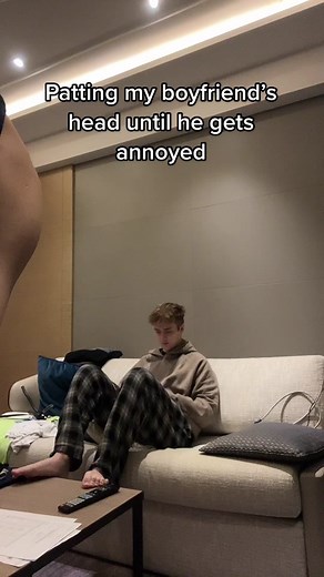 Playful Couples Prank: Patting My Boyfriend's Head