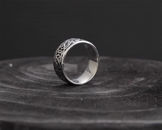 Celtic Knot Ring: Stainless Steel Norse-Inspired Jewelry