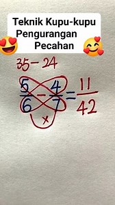 1.4M views · 8.2K reactions | Seperti ini tekni pengurangan pecahan dengan cepat dan praktis #matematika #math #matematikaSD #trikmatematika | Candra Sihotang | Facebook