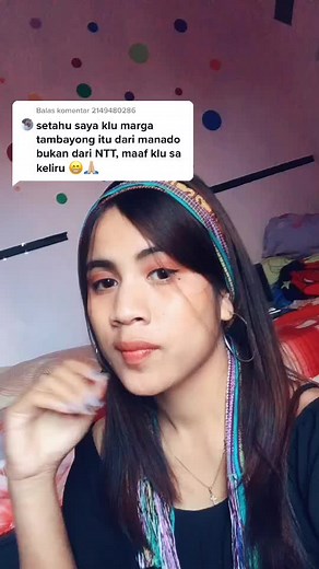 Balas @2149480286 setiap sosmed ku selalu pake tambayongg karena ngefans banget sma mikha tambayong hehehee