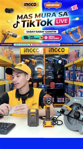 Ingco P20 Series Li-Ion 20V Cordless 3PCS Combo Kit - Brushless Cordless Impact Wrench , Cordless Work Lamp, Cordless Blender COSLI240961 (ICO)