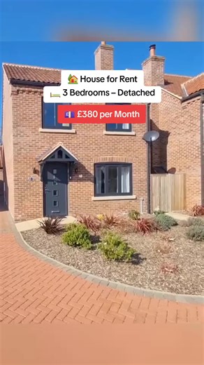 A modern detached three-bedroom home available for just £380 per month. Offering bright interiors, a comfortable layout, and peaceful surroundings, this property is perfect for families or anyone looking for privacy, space, and great value in a calm neighbourhood. #UKProperty #HouseForRent #AffordableHomes #RealEstateUK #RentalProperty