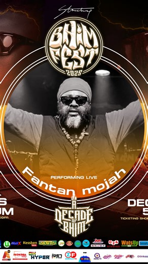 BHIM FEST on Instagram: "It's a REGGAE REVIVAL and @iamfantanmojah will be playing live for the first time in Ghana at @bhimfestival 2025 on Dec. 24.🇯🇲🇬🇭🔥 🗣 Tix almost gone. Head to bhimfestival.com/tickets NOW or dial USSD code *714*2025# to get yours!🎫 #Bhimfest25"