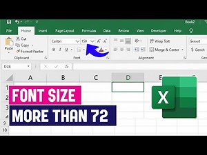 Excel Font Size More Than 72 | How to Use Extra Large Font in Microsoft Excel