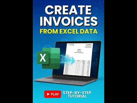 No More Manual Invoicing! Create Branded Invoices in Seconds from Excel Data